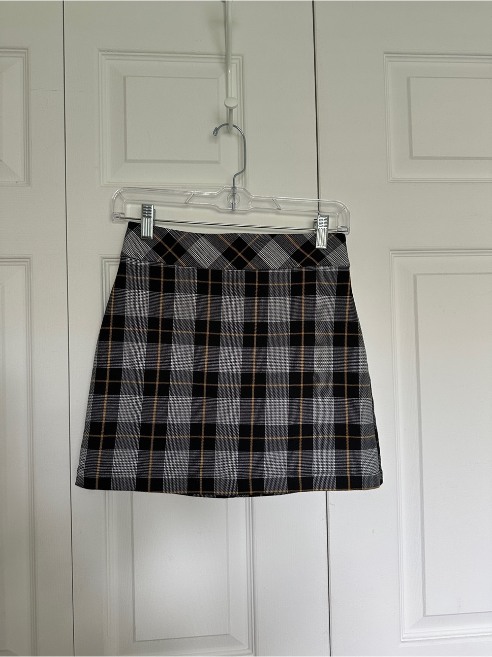Forever 21 Plaid Mini Skirt - Black, Gray, Tan